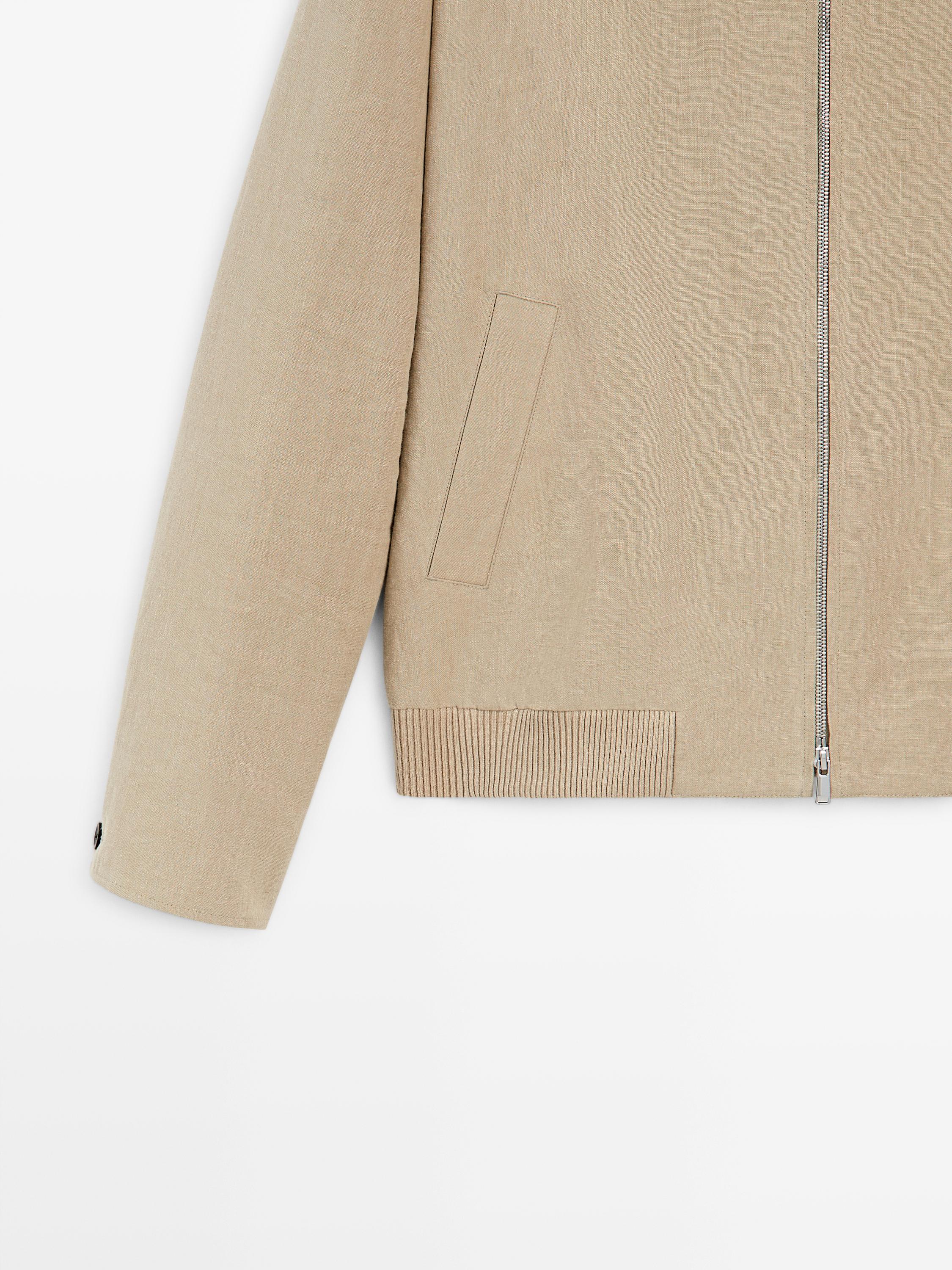 Veste bomber en lin